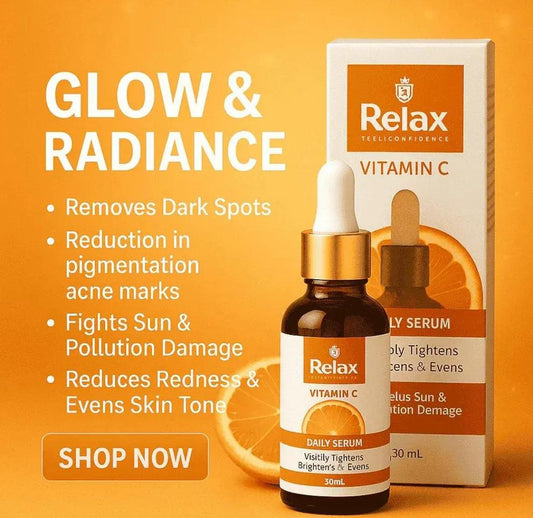 Relax Vitamin C Serum 30ml – Brightening & Hydrating Face Serum - Smart Hud