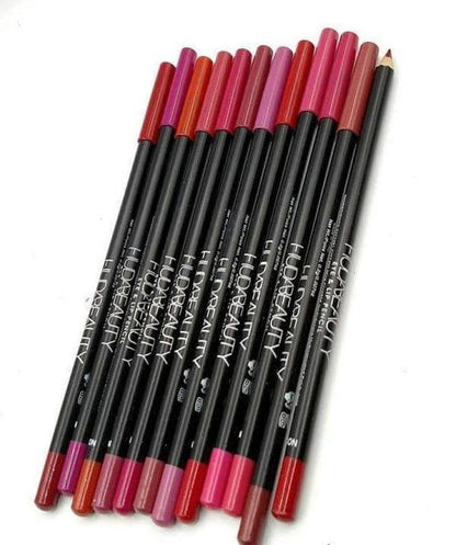 12 Pigment Lip Pencils Set – Cool Undertone Long-Lasting Lip Liner Collection - Smart Hud