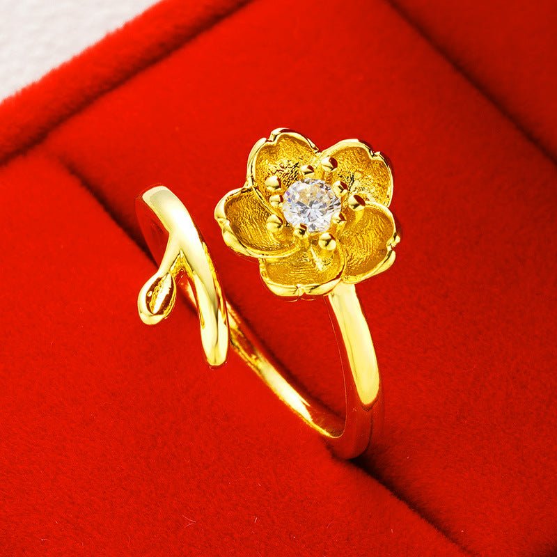 Gold Plated Daisy Jewelry Set for Women – Necklace, Ring & Earrings Gift Set Pakistan - Smart Hud