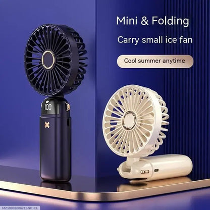 Mini Foldable Neck Fan – Portable Hands-Free Silent Cooling Fan with Adjustable Speeds - Smart Hud