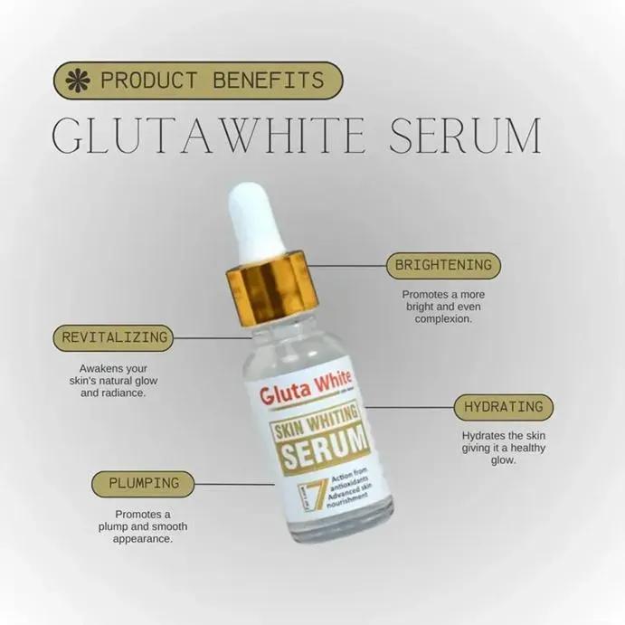 Original Gluta White Skin Whitening Serum 30ml – Brightening & Even Tone Face Serum - Smart Hud