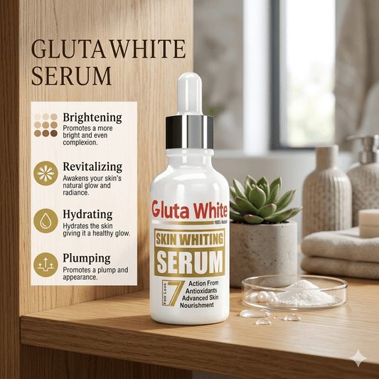 Original Gluta White Skin Whitening Serum 30ml – Brightening & Even Tone Face Serum - Smart Hud