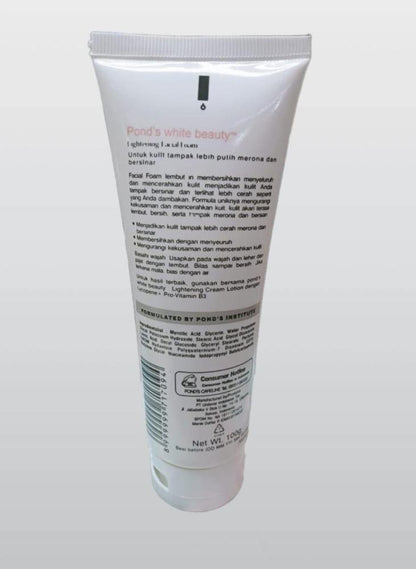 Pond's White Beauty Lightening Facial Foam 100g - Smart Hud