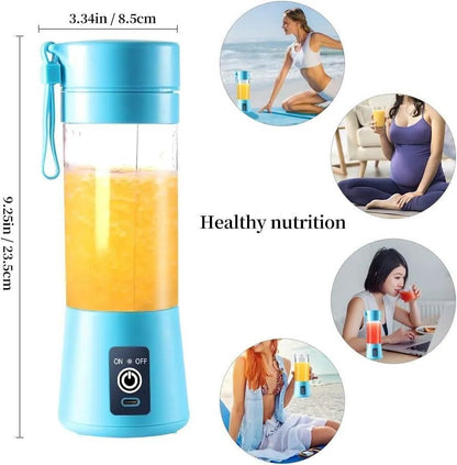 Portable Electric Juicer Blender – USB Rechargeable Compact Smoothie Maker (Blue) - Smart Hud
