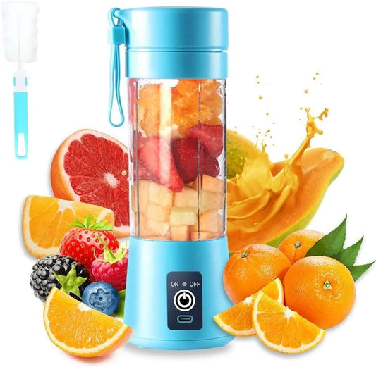 Portable Electric Juicer Blender – USB Rechargeable Compact Smoothie Maker (Blue) - Smart Hud