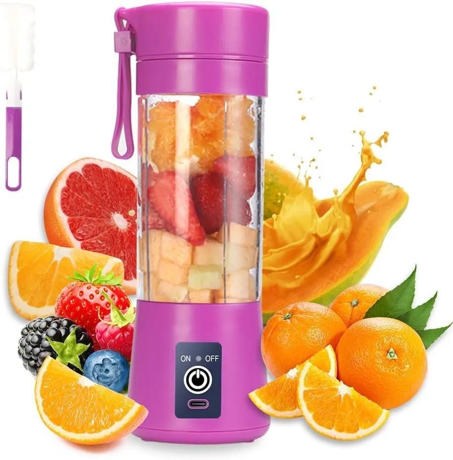 Portable Electric Juicer Blender – USB Rechargeable Compact Smoothie Maker (Blue) - Smart Hud