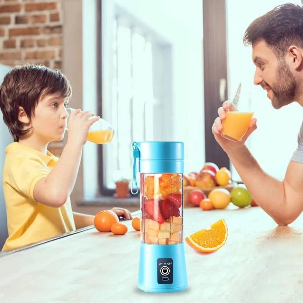Portable Electric Juicer Blender – USB Rechargeable Compact Smoothie Maker (Blue) - Smart Hud