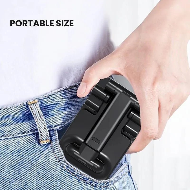 Portable Mobile Stand – Adjustable ABS Plastic Phone Holder (Foldable & Non - Slip) - Smart Hud
