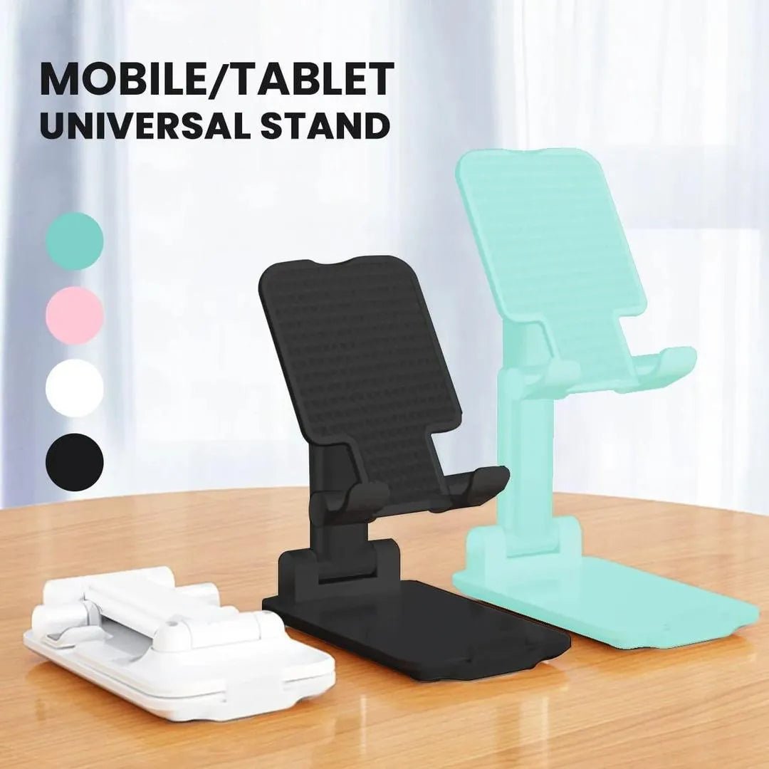 Portable Mobile Stand – Adjustable ABS Plastic Phone Holder (Foldable & Non - Slip) - Smart Hud