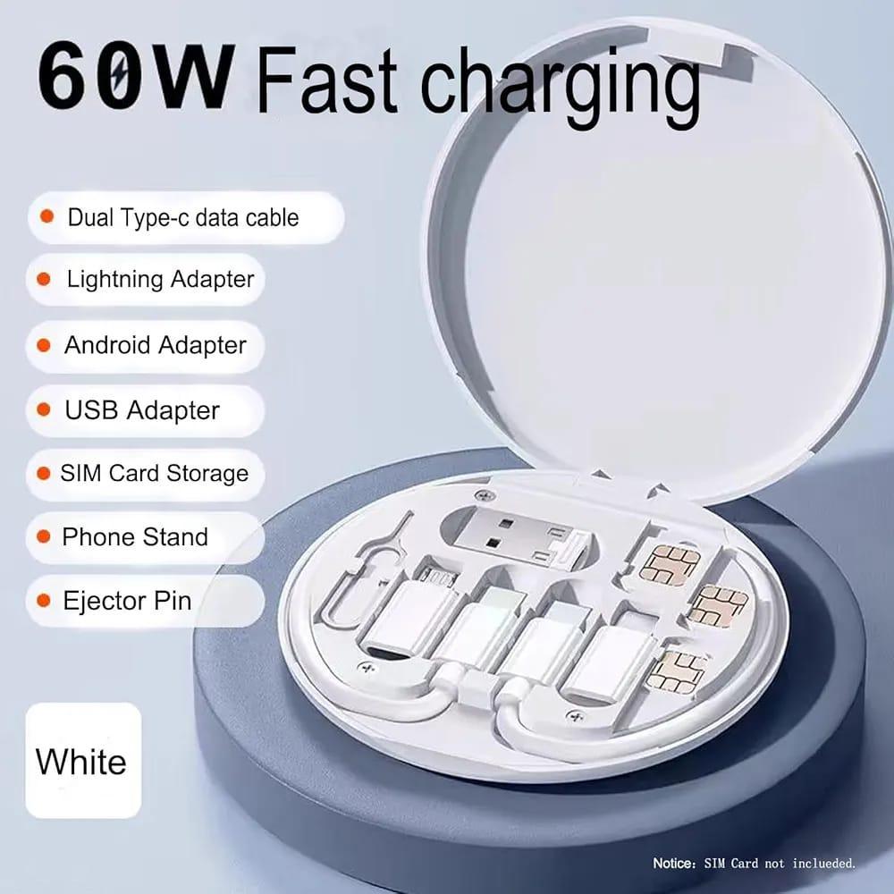 Premium 60W PD Fast Charging Kit – USB-C Power Delivery Cable (Black ABS) - Smart Hud