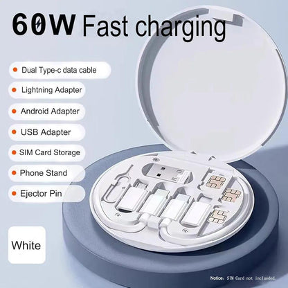 Premium 60W PD Fast Charging Kit – USB-C Power Delivery Cable (Black ABS) - Smart Hud