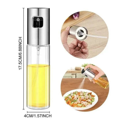 Premium Edible Oil Spray Bottle 100ml – Refillable Fine Mist Cooking Sprayer for Kitchen & BBQ - Smart Hud
