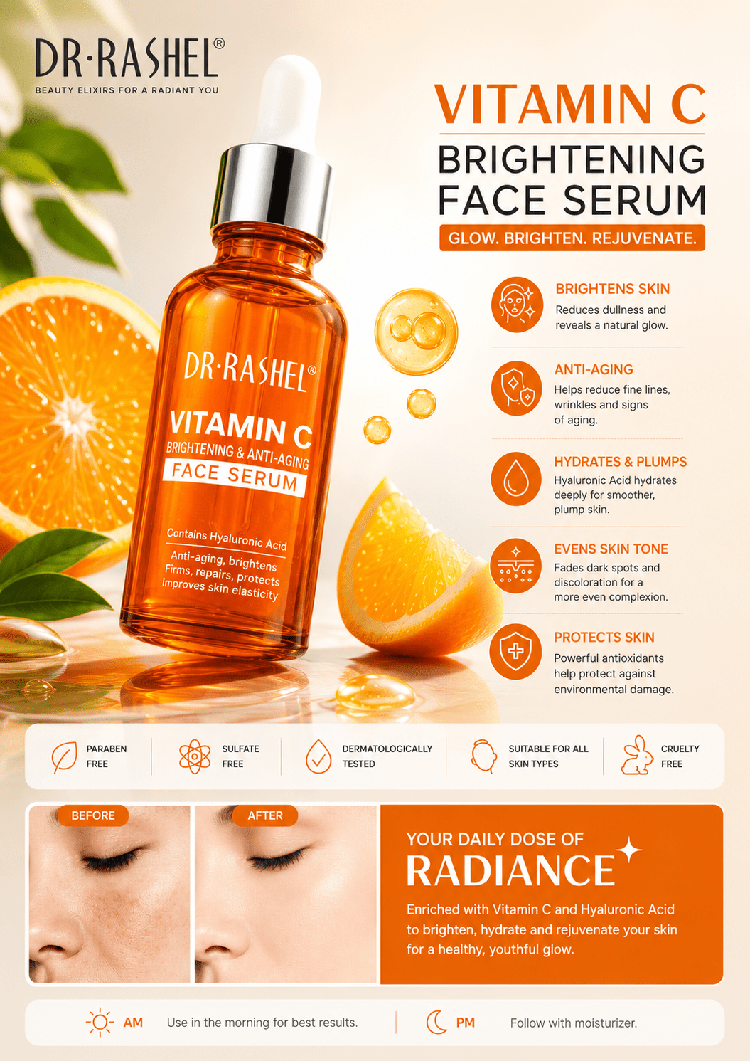 Premium Hyaluronic Acid Serum – Deep Hydration, Brightening & Anti-Aging Skincare - Smart Hud