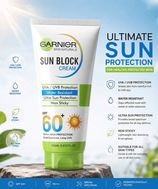 Premium Sunblock Cream SPF 60+ – Water Resistant Daily UV Protection - Smart Hud