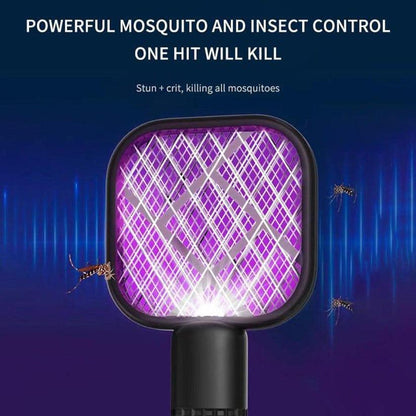 USB Rechargeable Mosquito Racket with LED Light – Electric Bug Zapper Safe Home Use Pakistan - Smart Hud